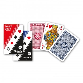Piatnik Poker-Bridge-Rummy kortos 1 vnt. (raudonos arba mėlynos)